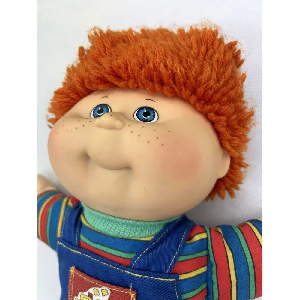 First Edition Cabbage Patch CPK Boy Red Hair Blue Eyes Freckles Overalls 1990